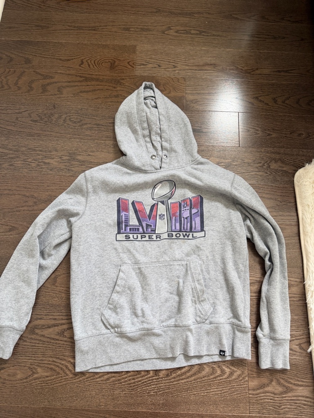 Gray Super Bowl Hoodie Sweatshirt - Men size medium bought in Vegas during SB